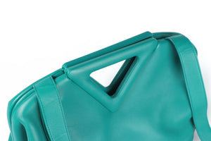BOTTEGA VENETA TEAL POINT MEDIUM LEATHER TOTE BAG