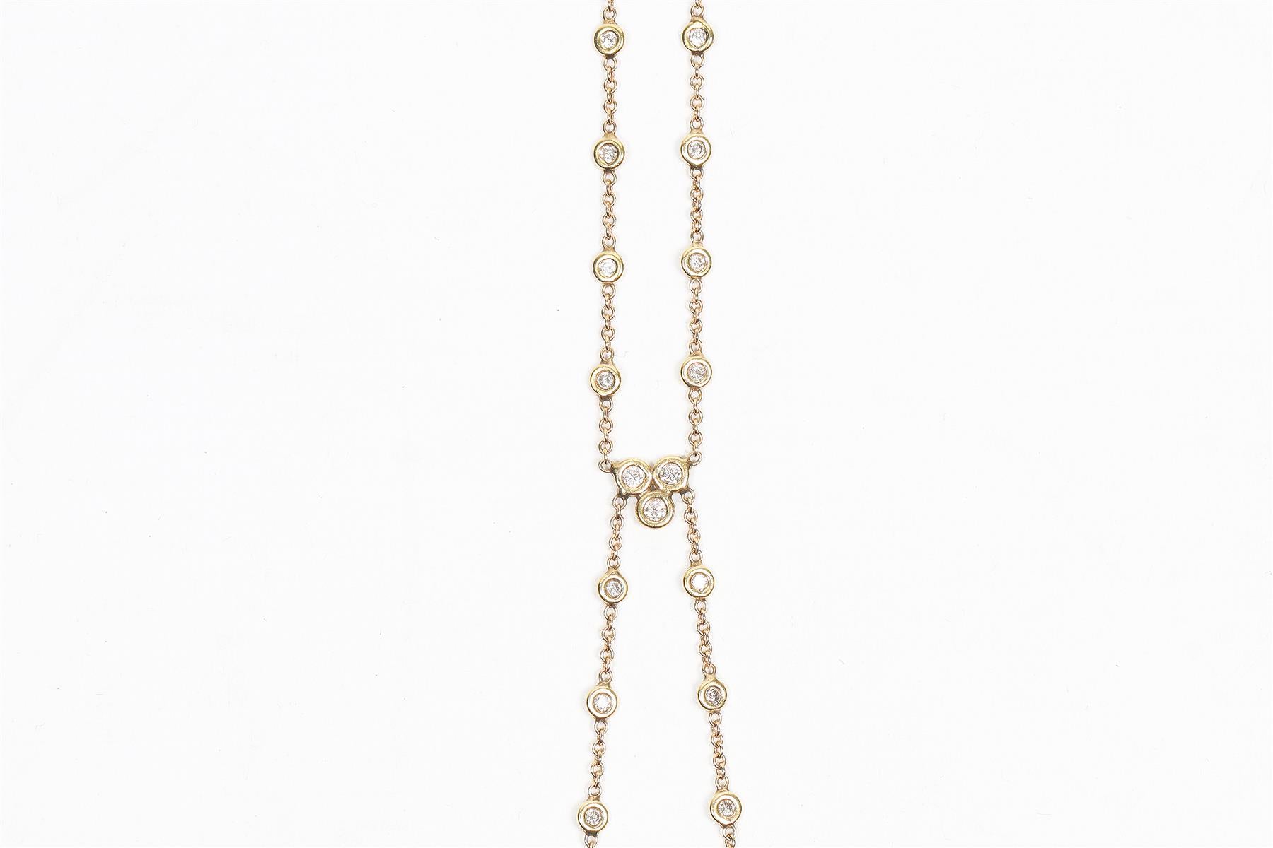 JACQUIE AICHE 14K YELLOW GOLD AND DIAMOND CHAIN NECKLACE