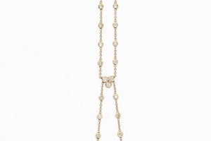 JACQUIE AICHE 14K YELLOW GOLD AND DIAMOND CHAIN NECKLACE