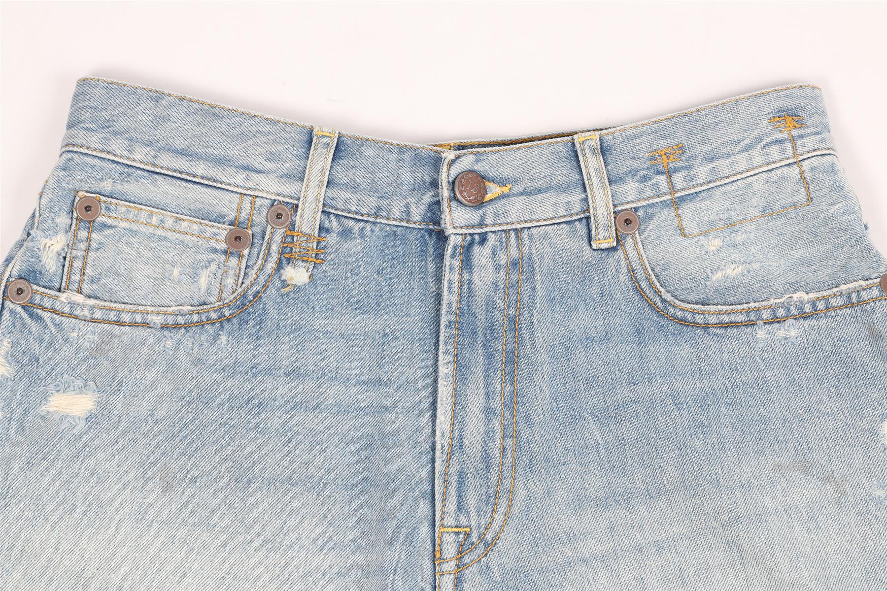R13 HIGH RISE DENIM SHORTS W27 UK 8-10