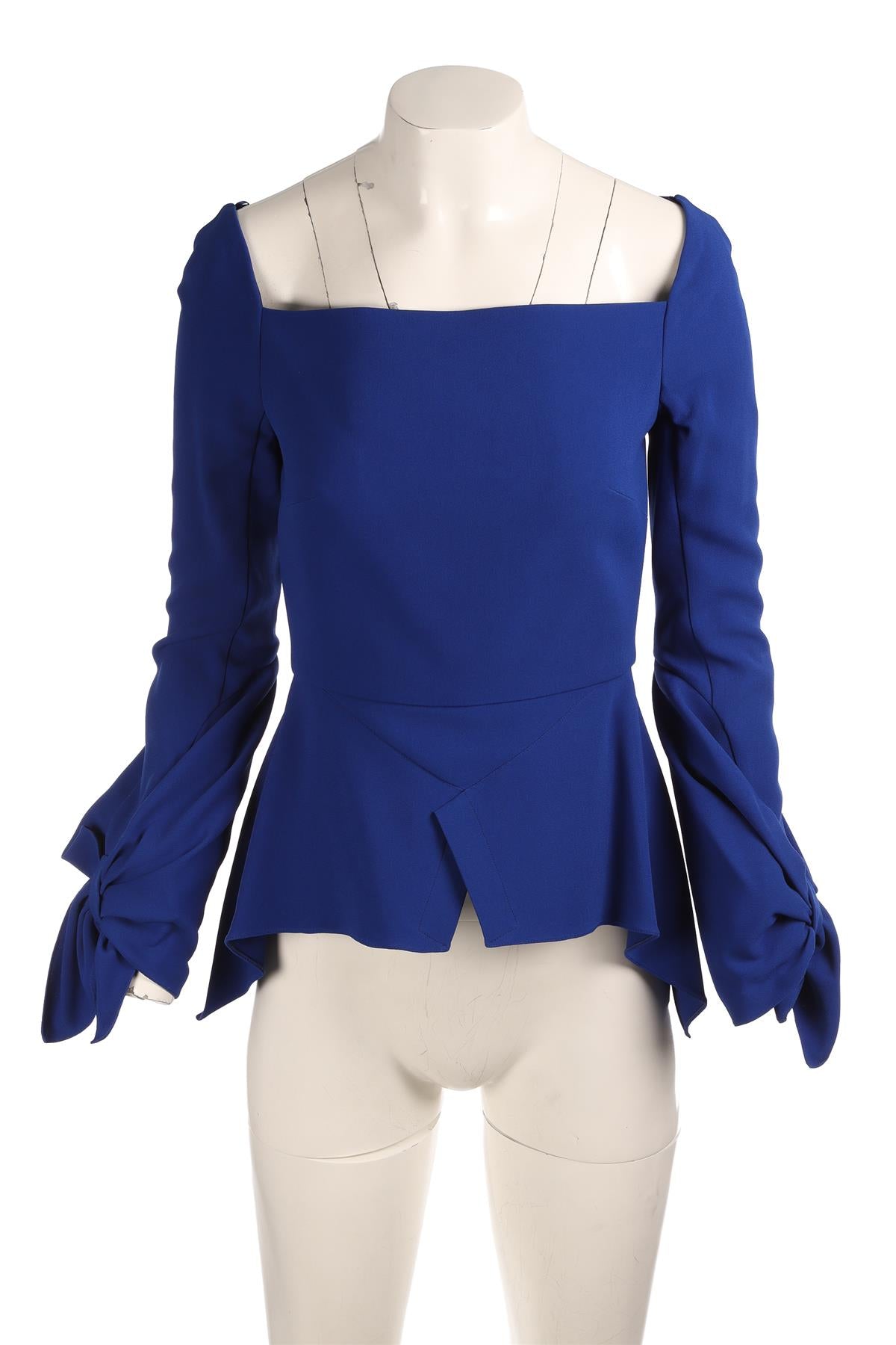 ROLAND MOURET BLUE CREPE TOP UK 10