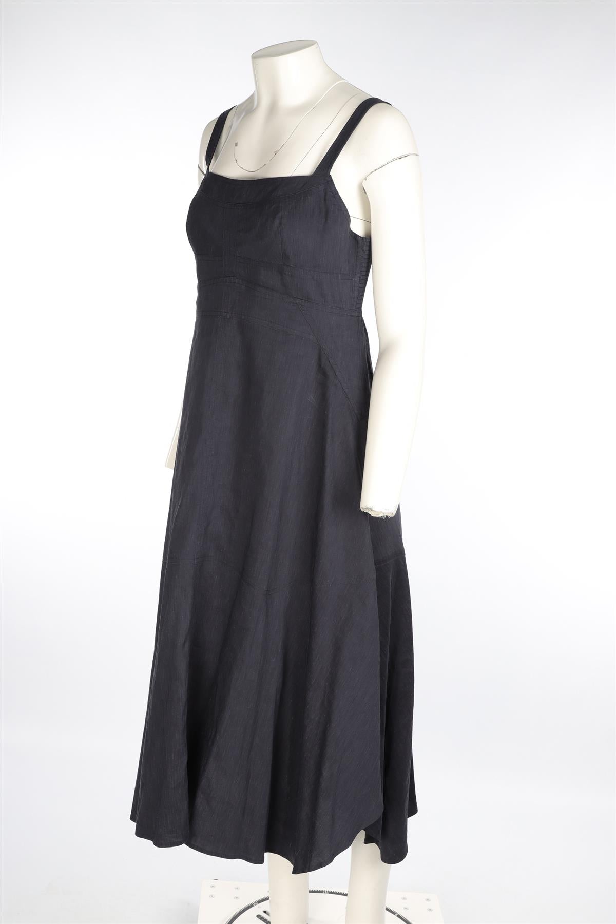 A.L.C. NAVY LINEN MAXI DRESS UK 8