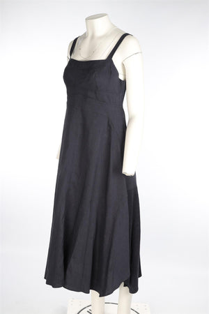 A.L.C. NAVY LINEN MAXI DRESS UK 8