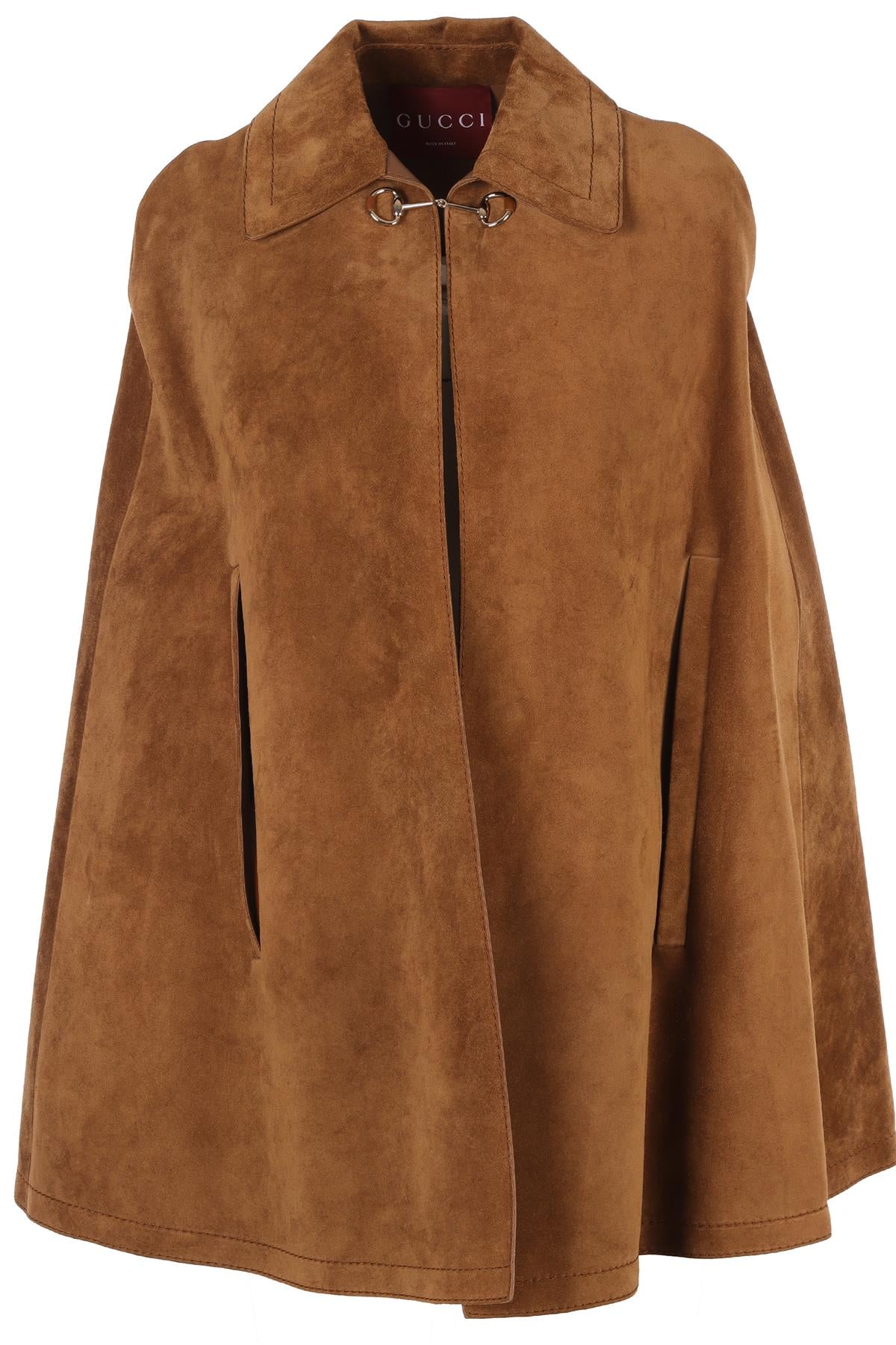 GUCCI BROWN SUEDE CAPE IT 40 UK 8