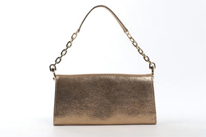 JIMMY CHOO GOLD LEATHER SHOULDER BAG