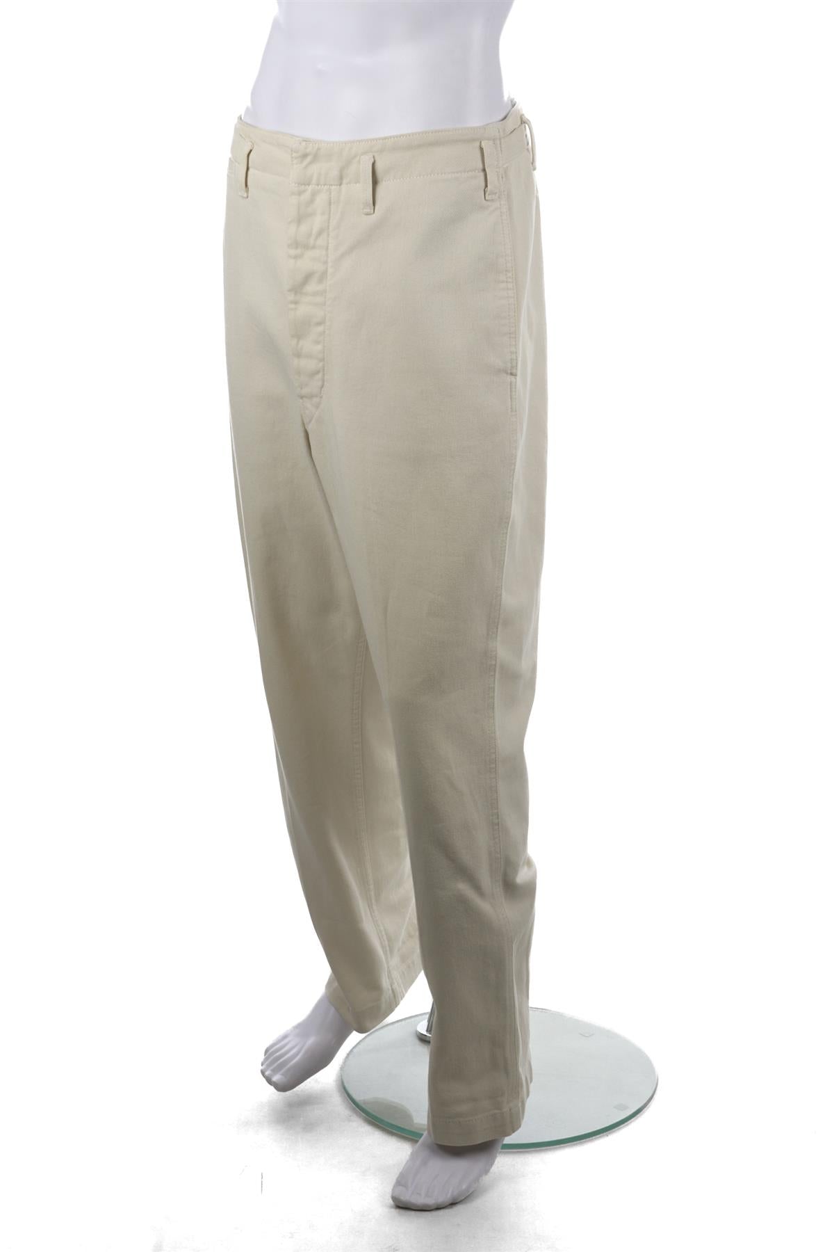 LEMAIRE ECRU MENS STRAIGHT LEG JEANS IT 46 W30