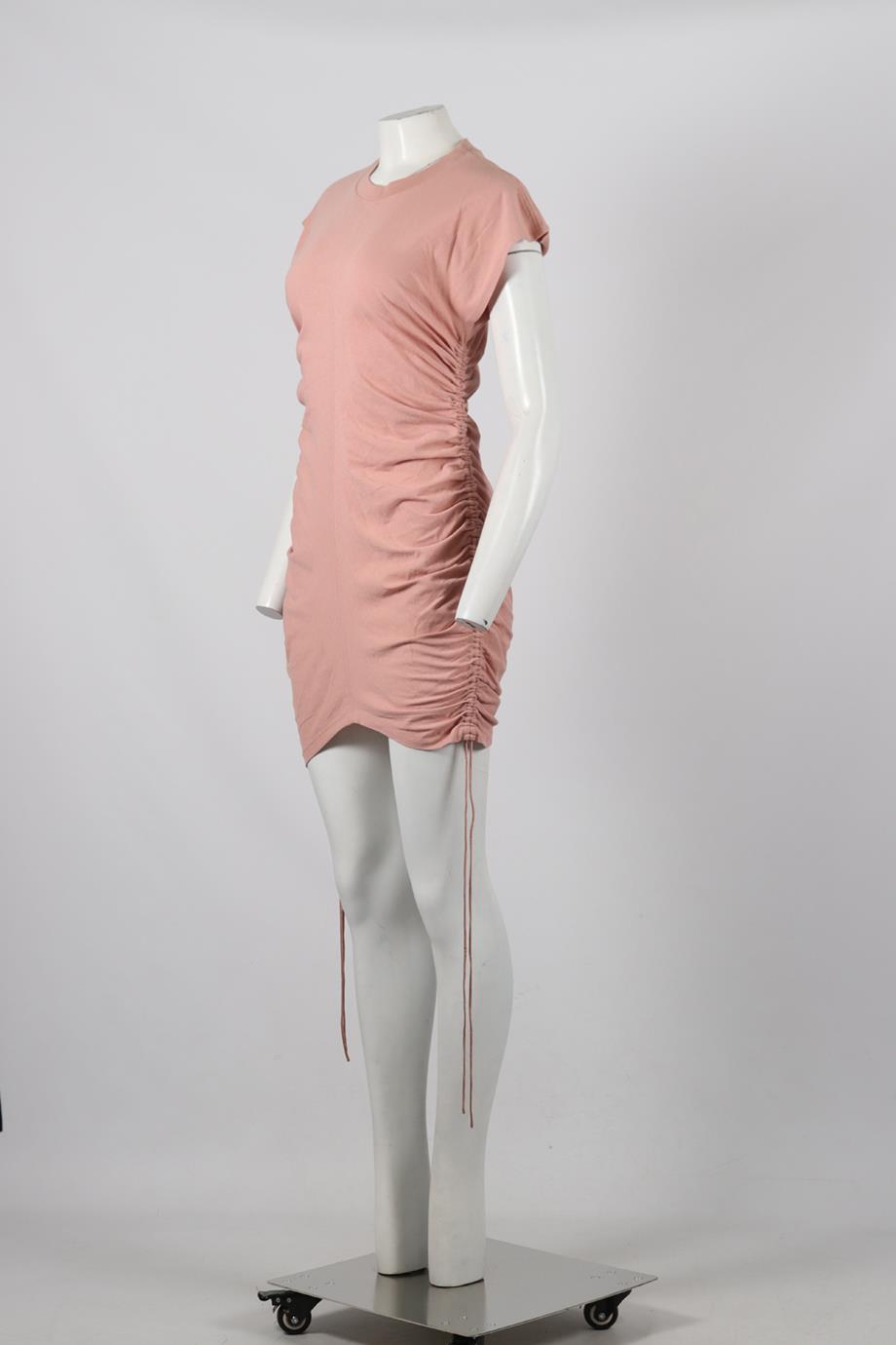 ALEXANDER WANG RUCHED COTTON MINI DRESS SMALL