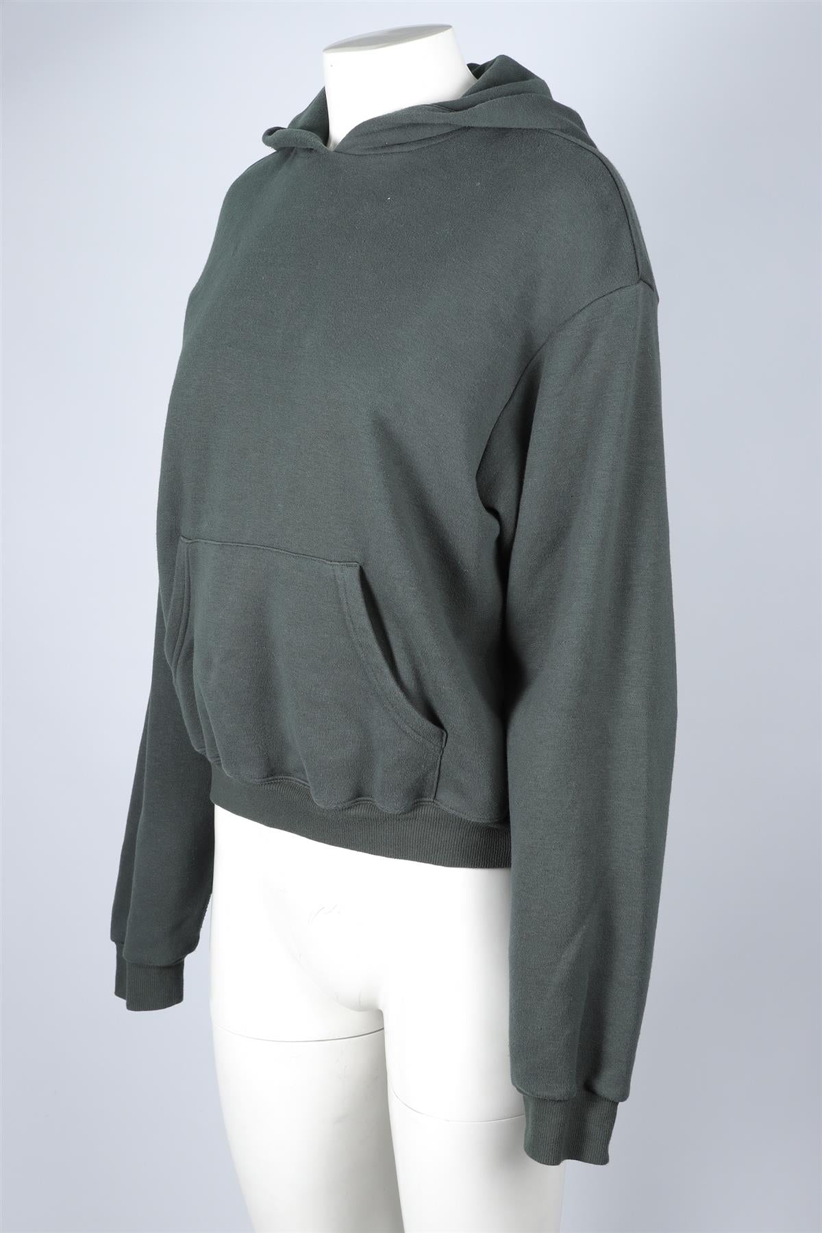 SKIMS GREEN COTTON HOODIE SMALL