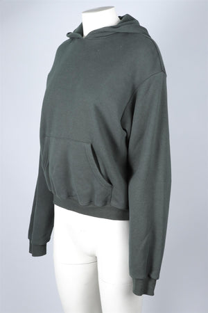 SKIMS GREEN COTTON HOODIE SMALL