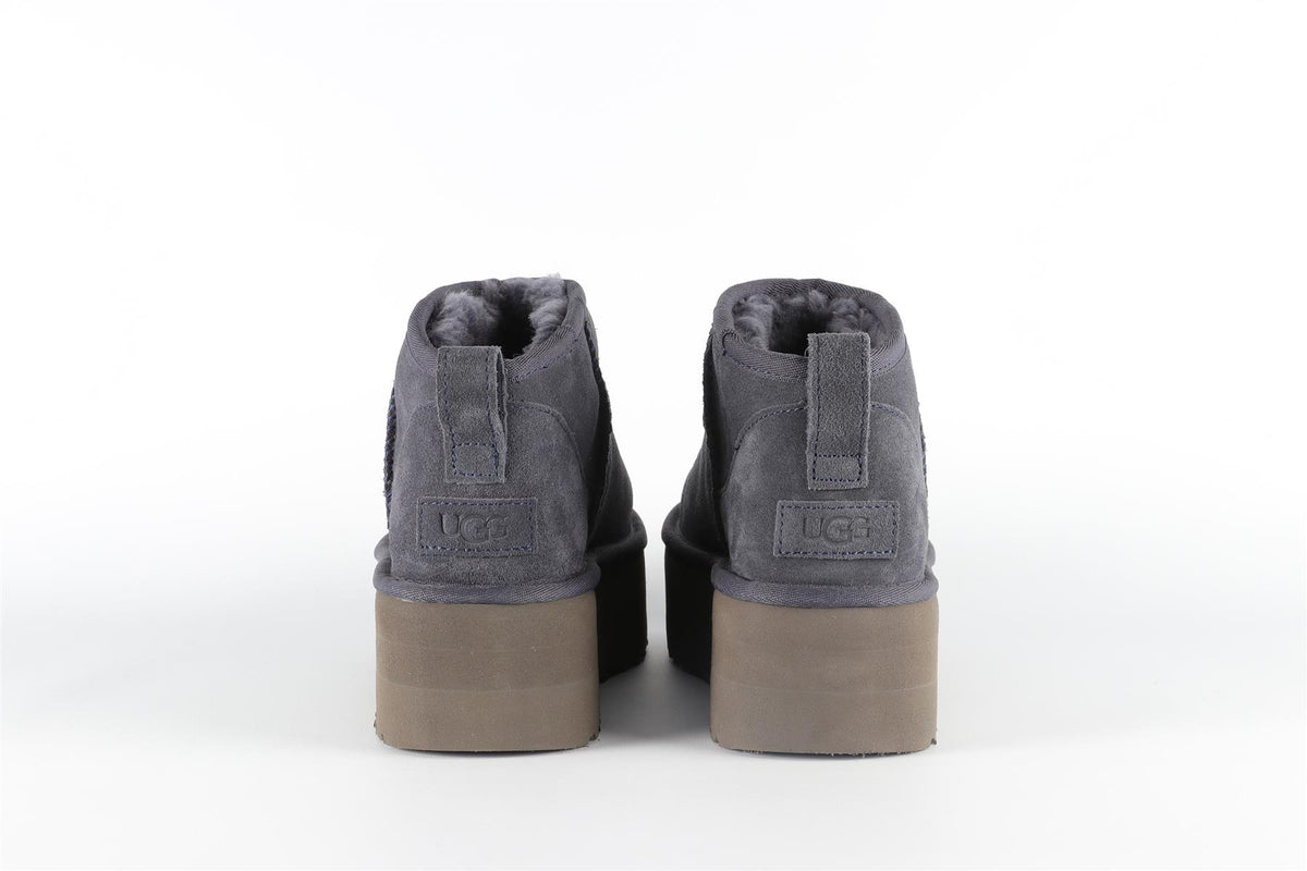 UGG NAVY SUEDE PLATFORM ANKLE BOOTS EU 39 UK 6 US 8