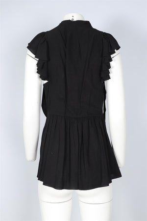 CHLOÉ BLACK SILK TOP LARGE