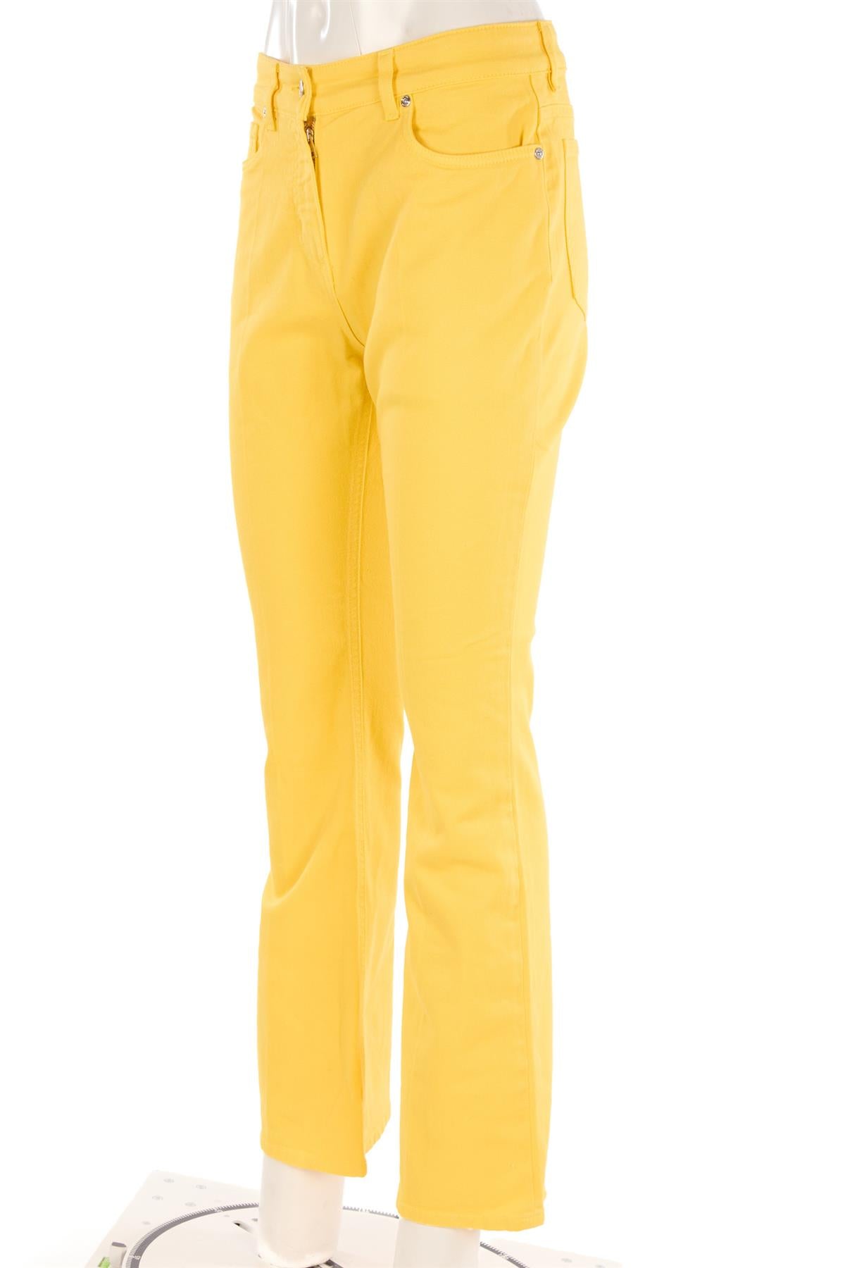 ETRO YELLOW HIGH RISE FLARED JEANS W29 UK 10-12