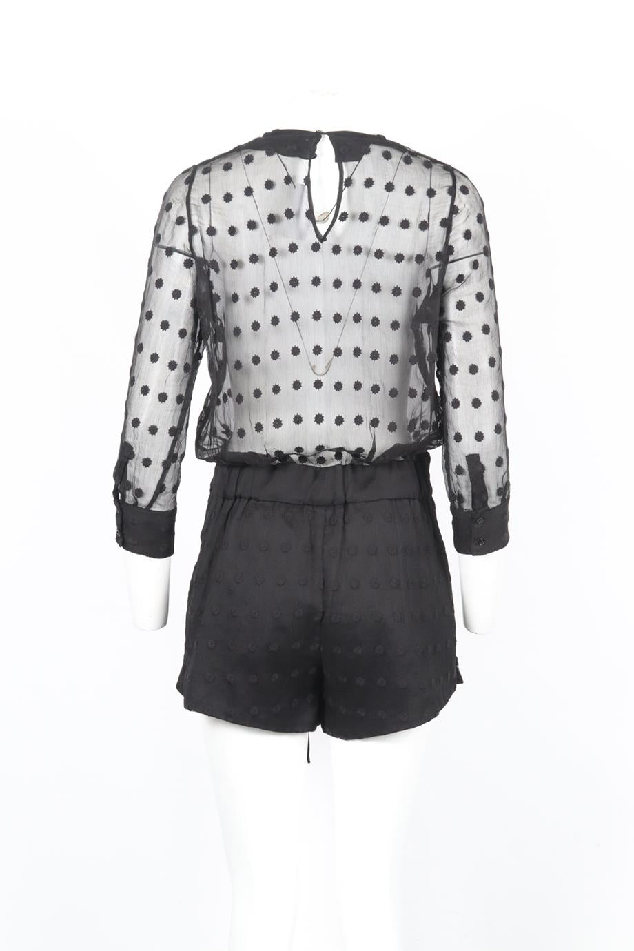 IRO SILK AND COTTON BLEND PLAYSUIT FR 38 UK 10