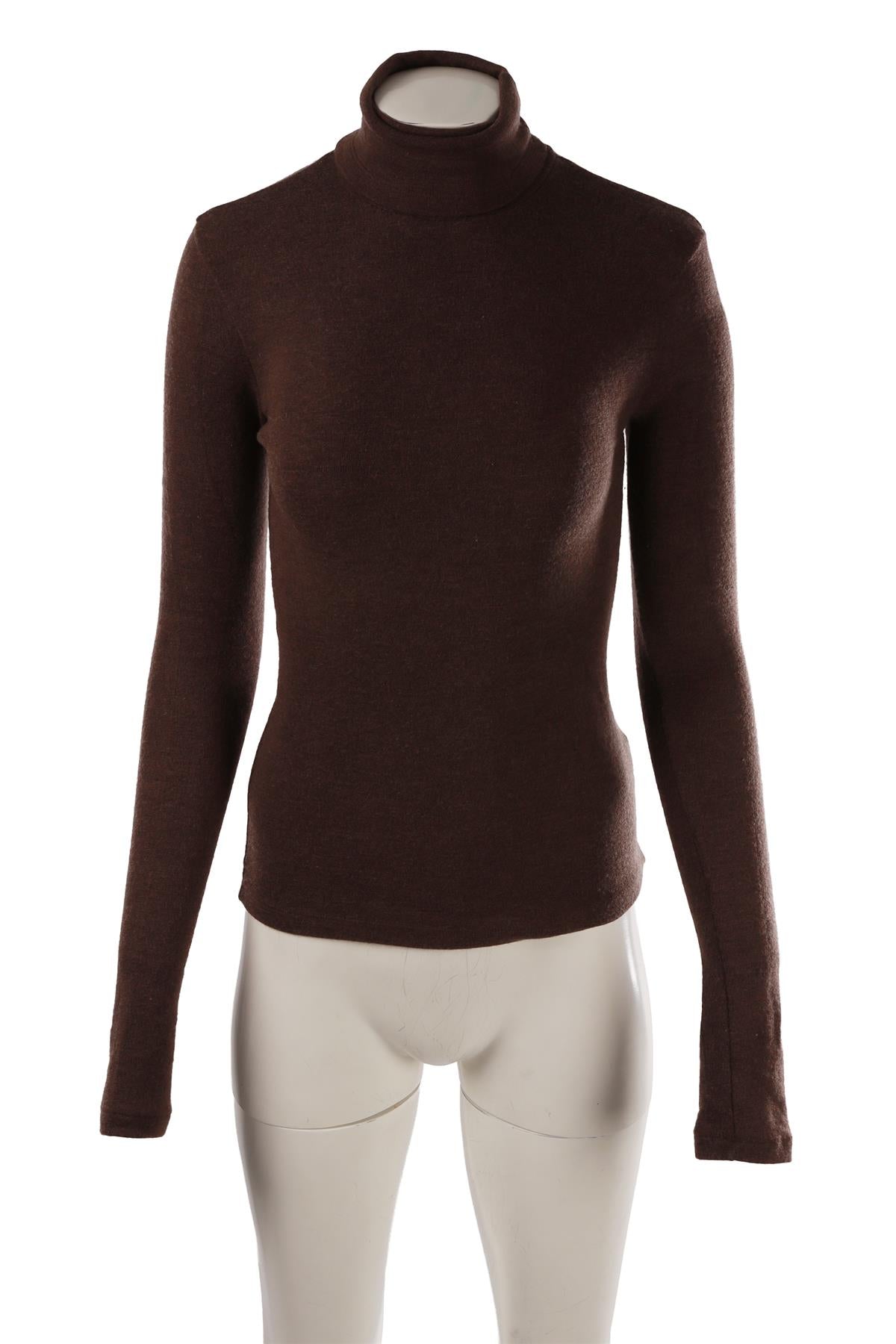 BROWN WOOL TOP