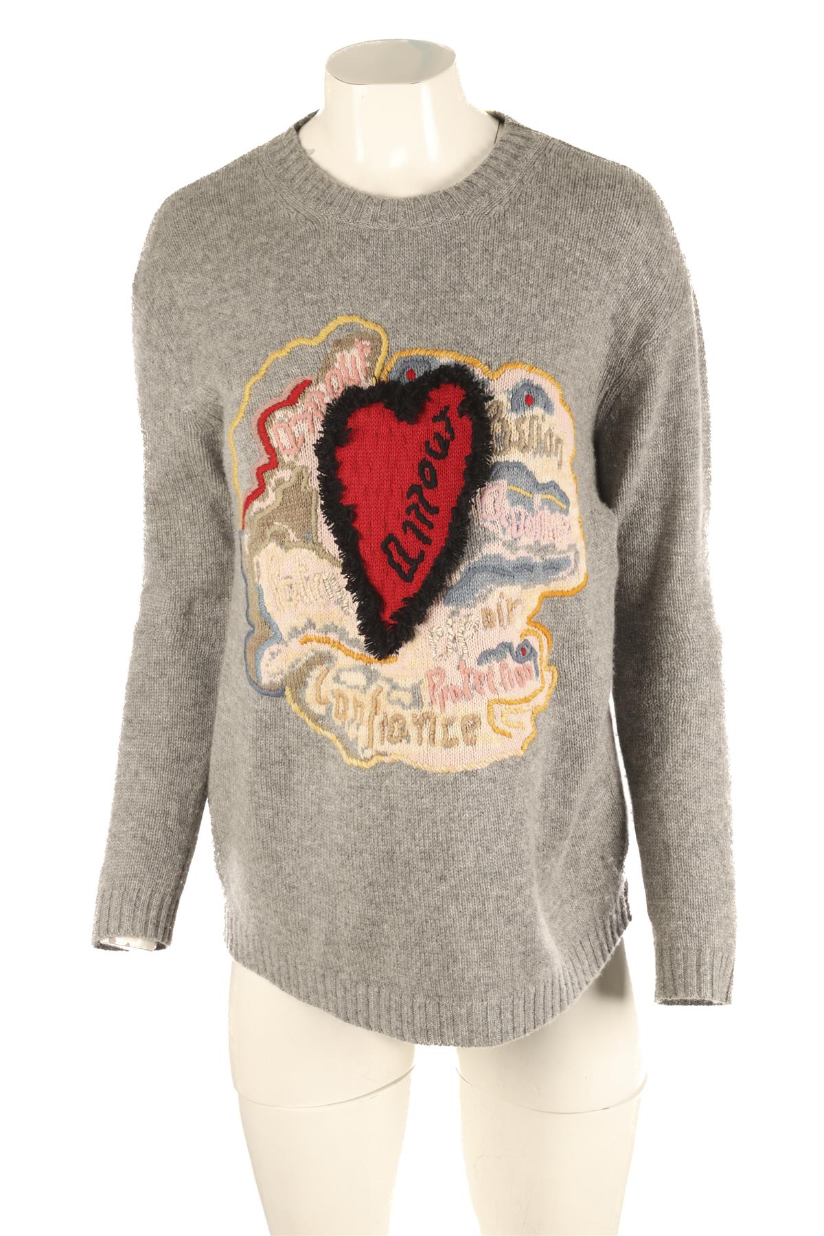 CHRISTIAN DIOR GREY CASHMERE SWEATER FR 36 UK 8
