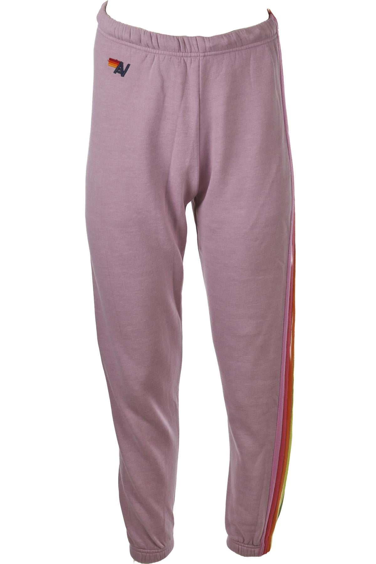 AVIATOR NATION PINK COTTON TRACK PANTS XSMALL
