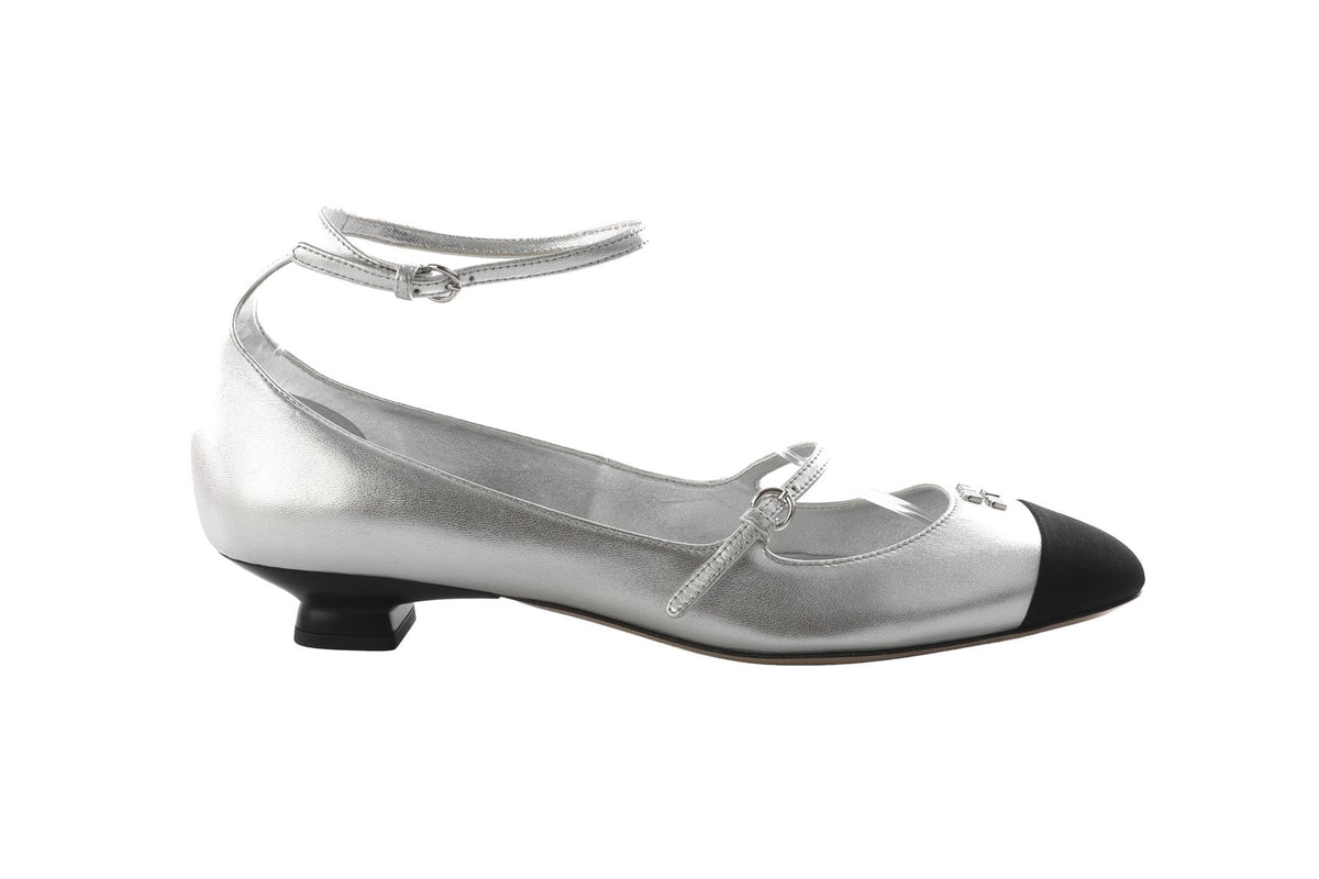 Miu Miu Silver Mordoré Leather Pumps EU 40 UK 6 US 7