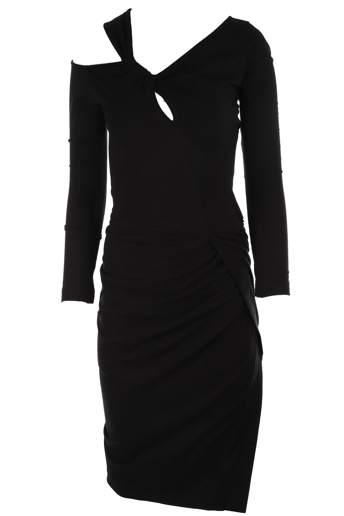 EUDON CHOI BLACK COTTON MAXI DRESS UK 6