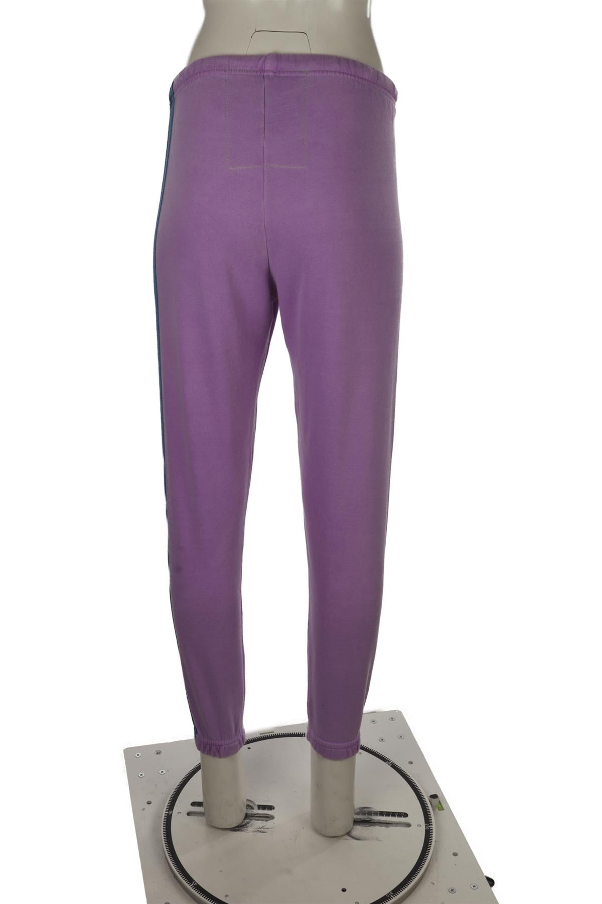 AVIATOR NATION PURPLE COTTON TRACK PANTS XSMALL
