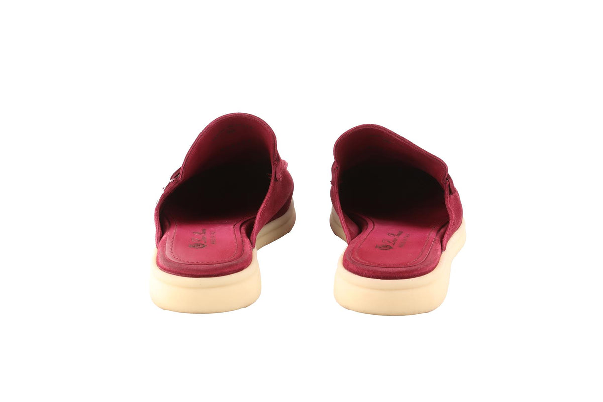LORO PIANA PURPLE BABOUCHE CHARMS WALK SUEDE MULES EU 36 UK 3 US 6