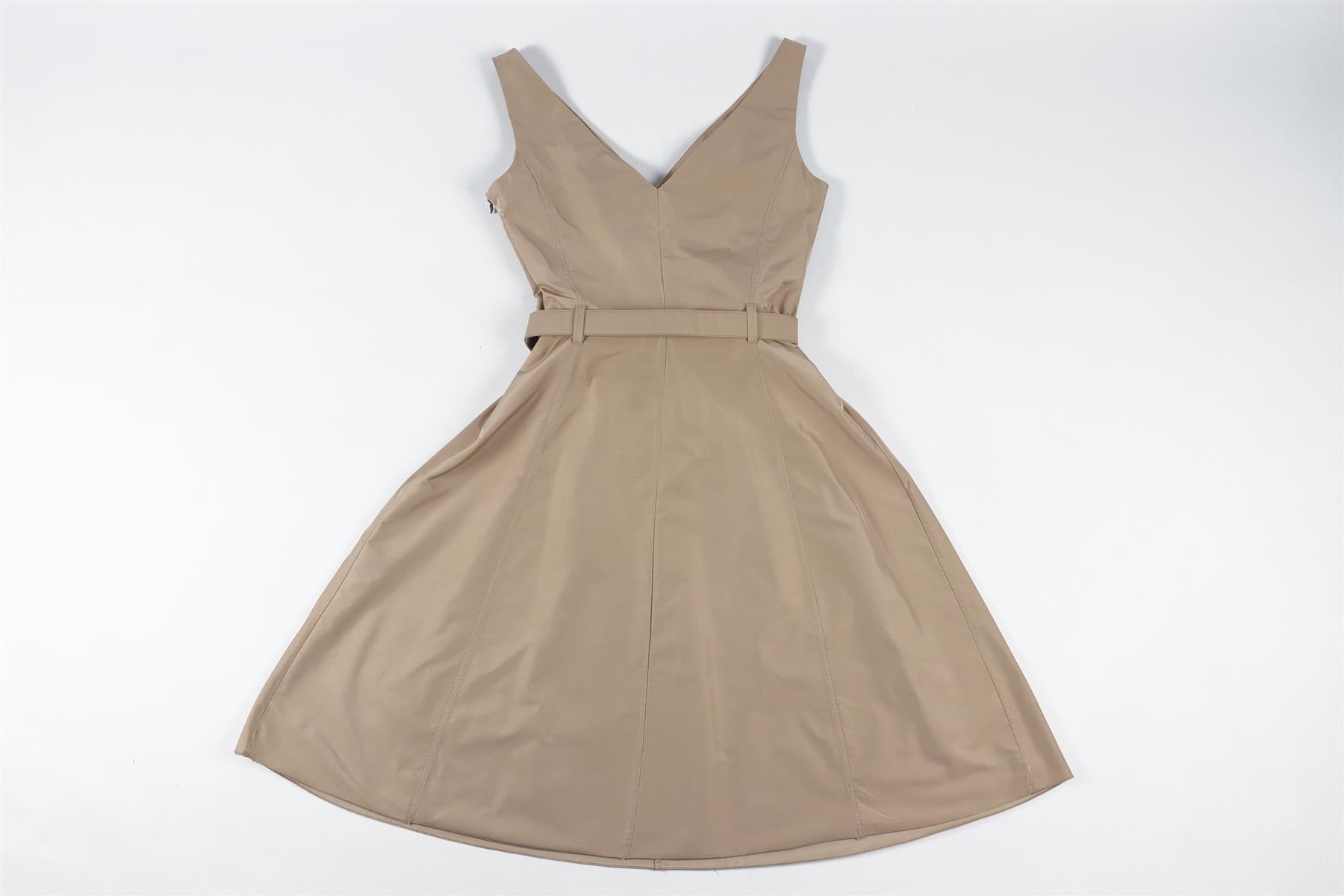 PRADA SPORT BEIGE NYLON MINI DRESS IT 38 UK 6