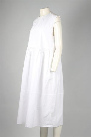 MARNI WHITE COTTON MIDI DRESS IT 48 UK 16