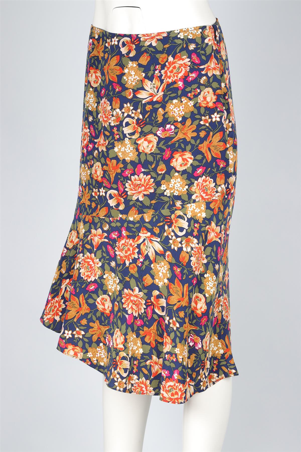VANESSA BRUNO MULTI SILK SKIRT FR 38 UK 10