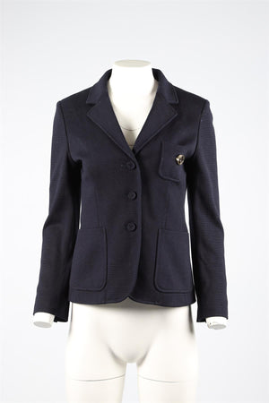 GUCCI NAVY GG COTTON BLAZER IT 40 UK 8