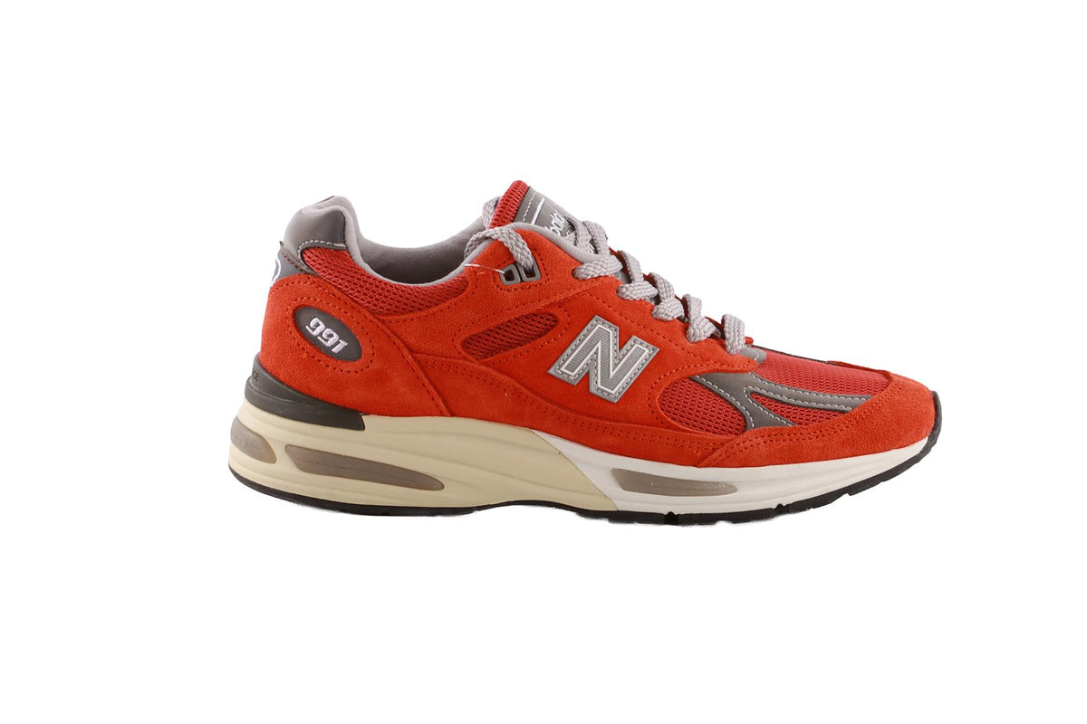 NEW BALANCE ORANGE 991V2 VIBRANT CHROMA SNEAKERS EU 38.5 UK 5.5 US 6