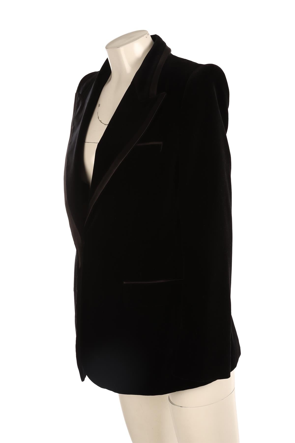GUCCI BLACK VELVET BLAZER IT 46 UK 14