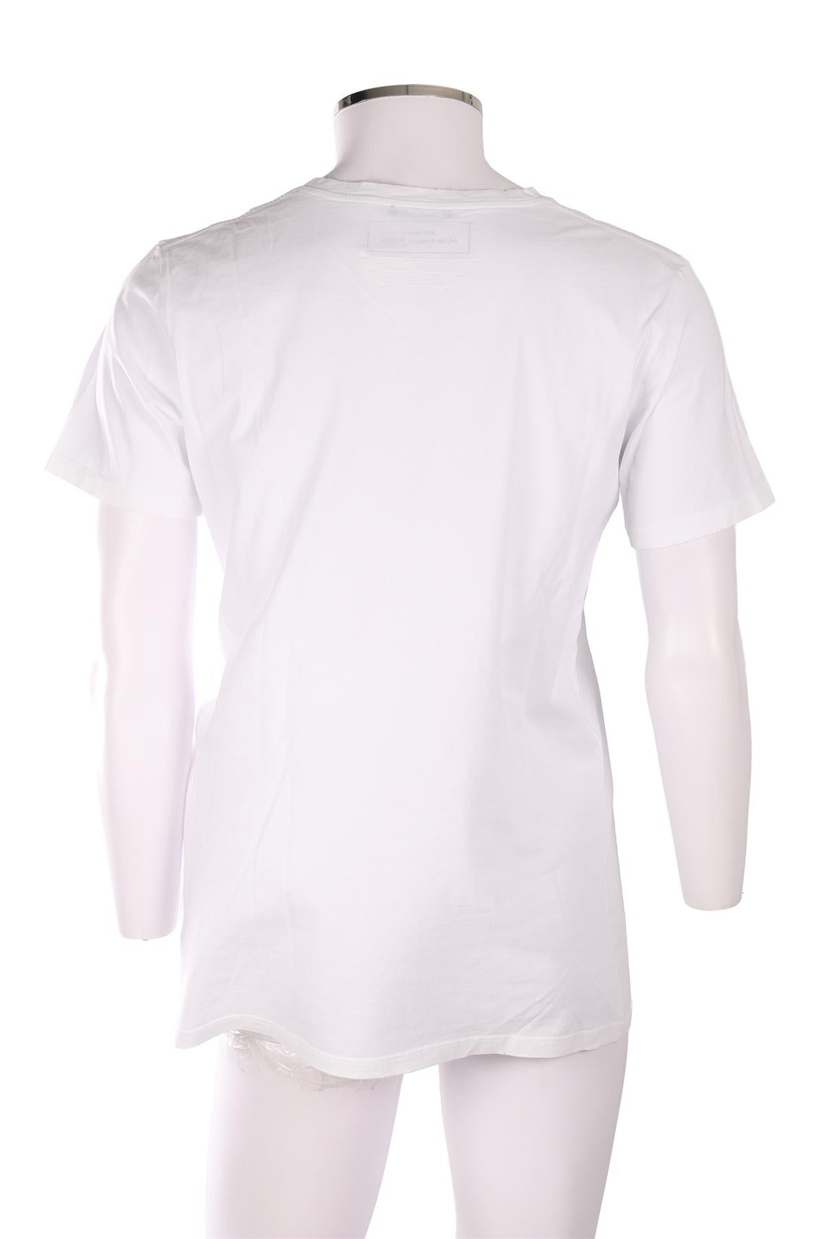 BALMAIN WHITE MEN'S COTTON T-SHIRT LARGE