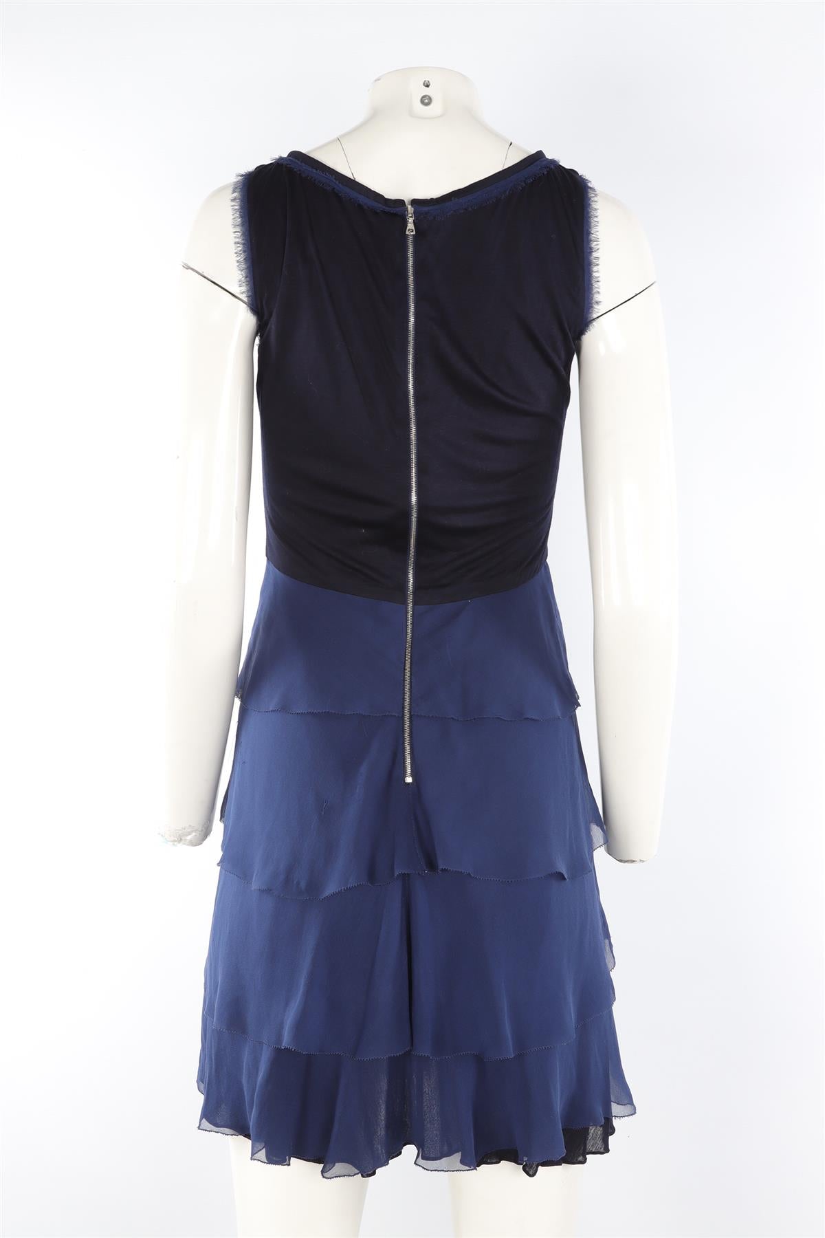 JASON WU NAVY SILK MINI DRESS US 6 UK 10