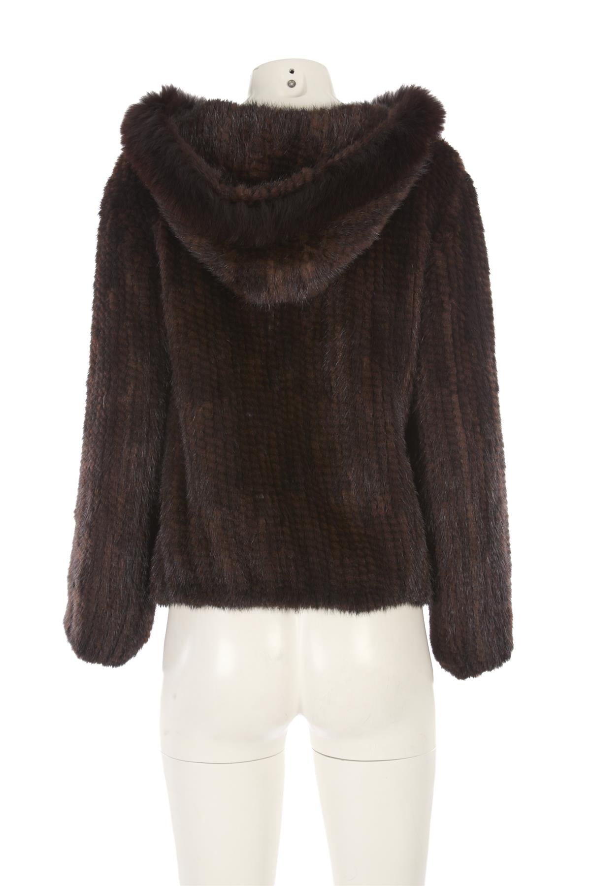 UNBRANDED BROWN MINK FUR JACKET MEDIUM