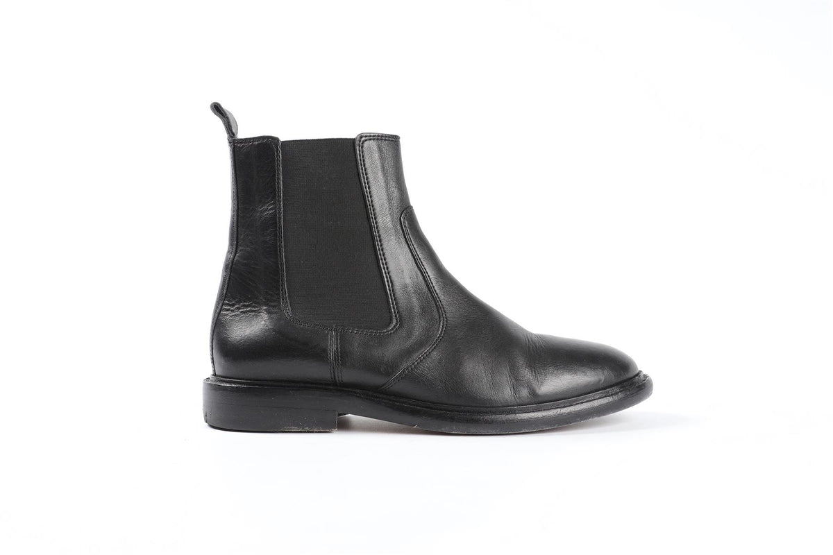 ISABEL MARANT BLACK LEATHER ANKLE BOOTS EU 38 UK 5 US 8