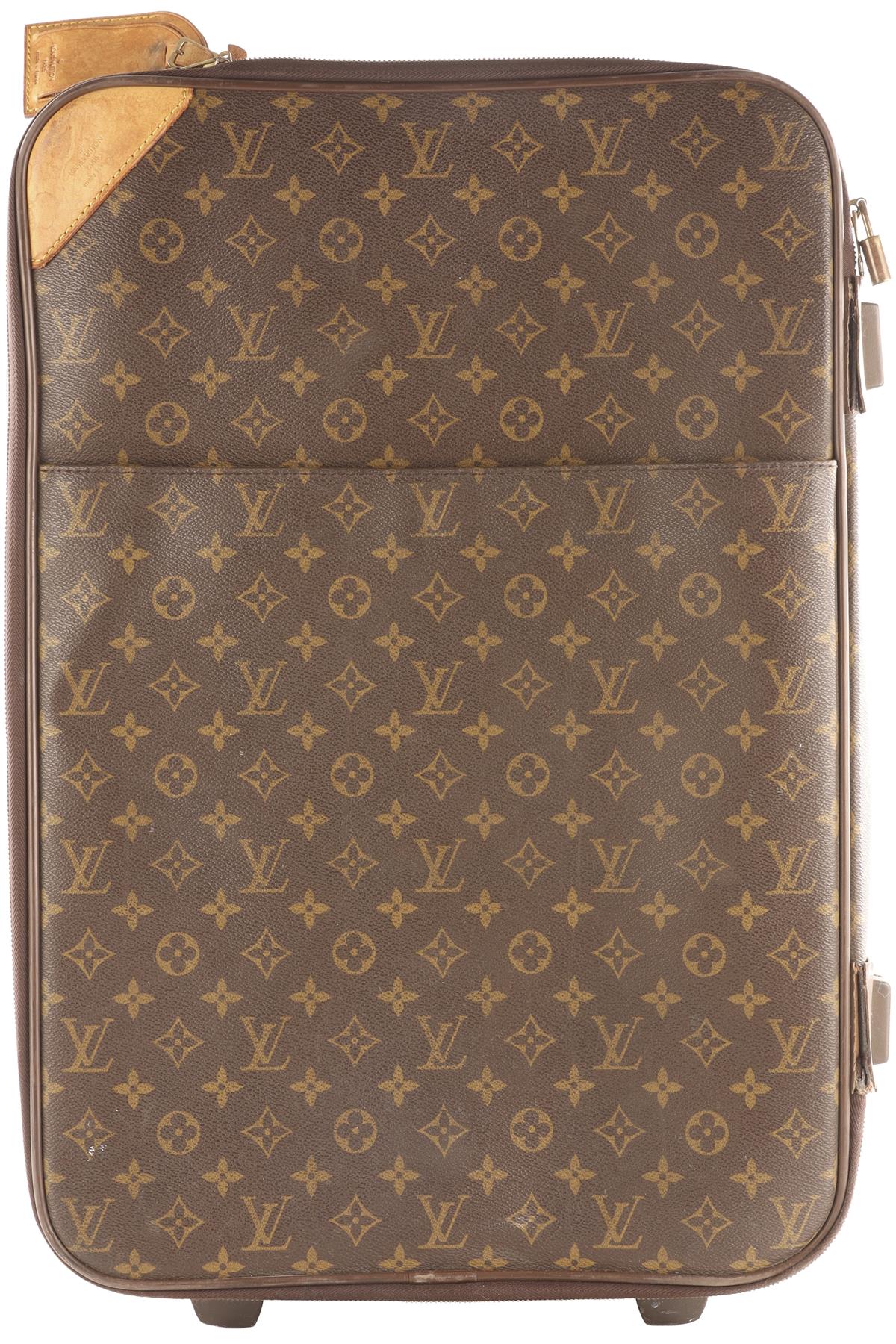 LOUIS VUITTON BROWN 2001 PEGASE 60 MONOGRAM COATED CANVAS SUITCASE