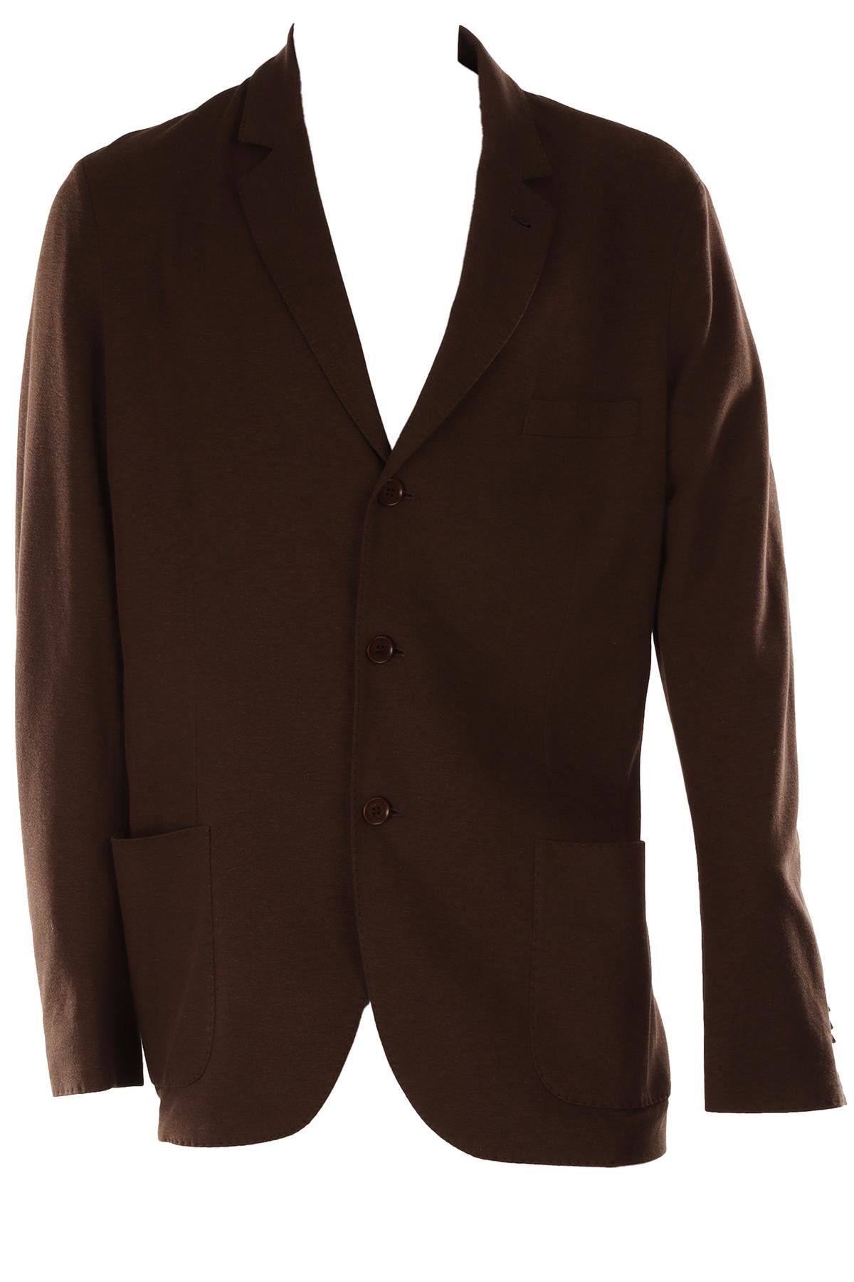 LORO PIANA BROWN MEN'S COTTON BLAZER IT 56 UK/US 46
