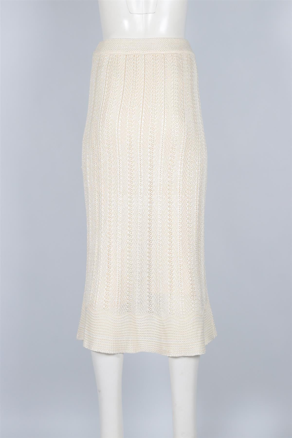 ZIMMERMANN CREAM CROCHET MAXI SKIRT UK 10