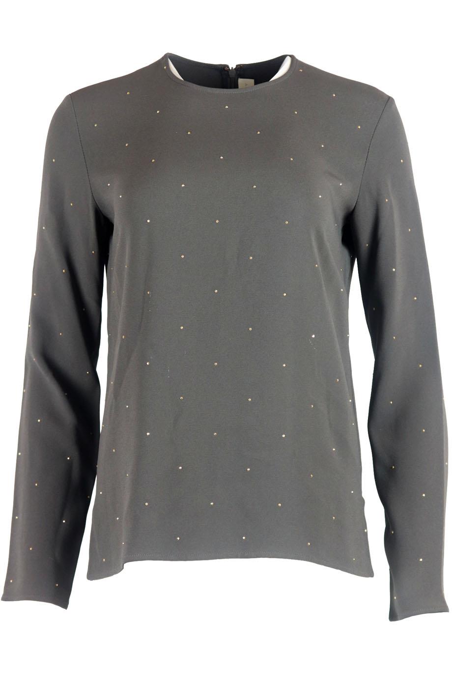 STELLA MCCARTNEY EMBELLISHED CREPE TOP IT 36 UK 4