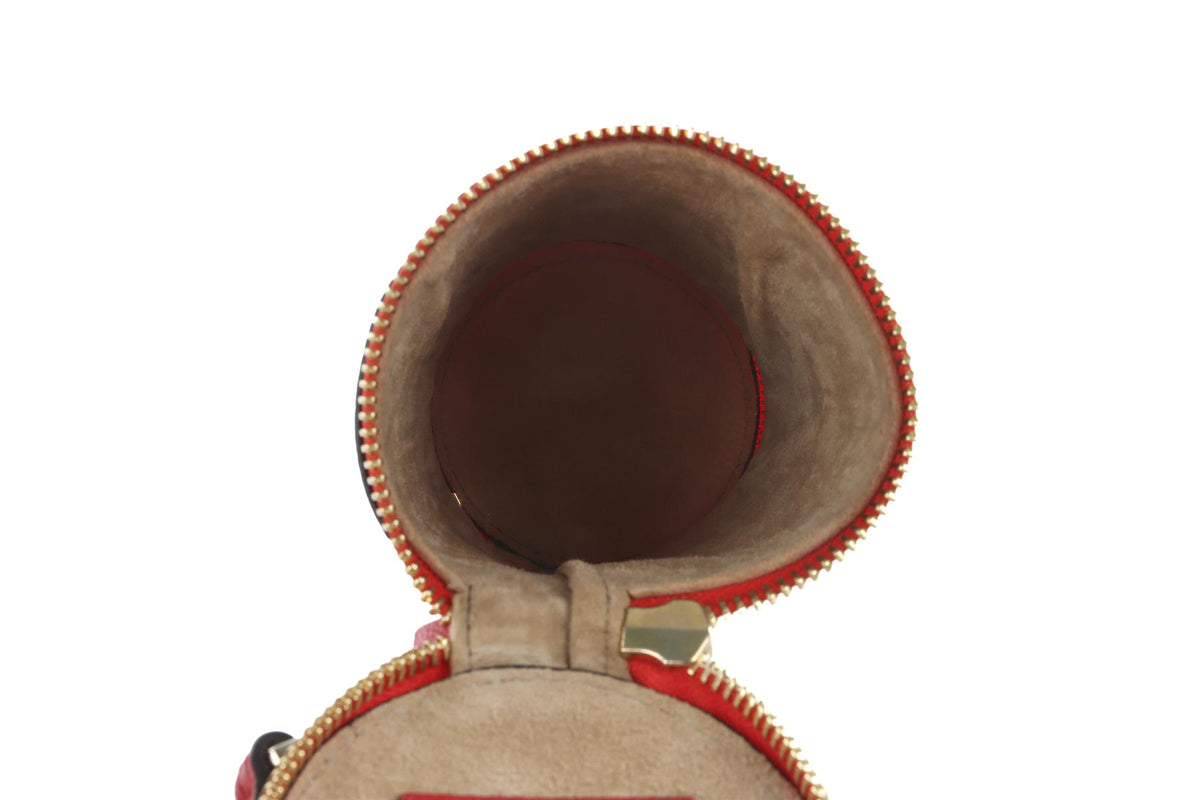 ANYA HINDMARCH RED DIGESTIVES SNAKESKIN CLUTCH