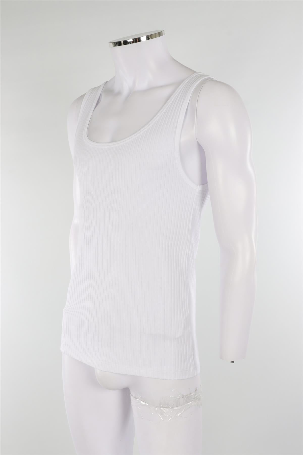 DRIES VAN NOTEN WHITE MEN'S COTTON VEST MEDIUM