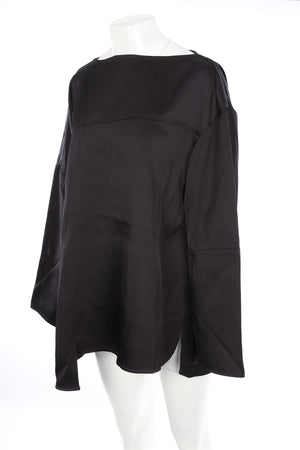 JIL SANDER BLACK SILK TOP FR 36 UK 8
