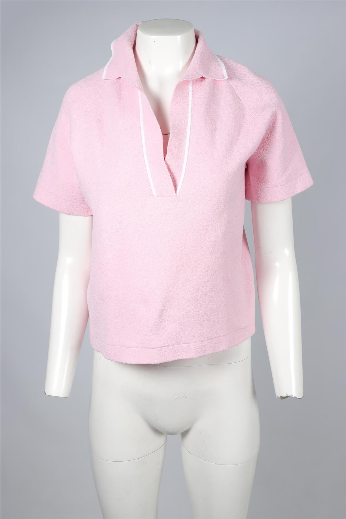 VICTORIA BECKHAM PINK COTTON TOP XSMALL