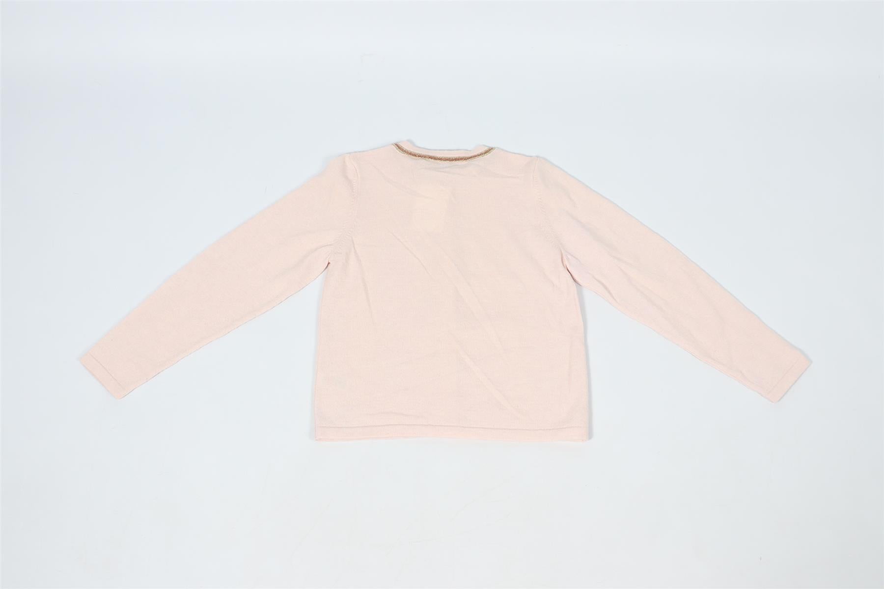 CHRISTIAN DIOR PINK KIDS GIRLS WOOL CARDIGAN 8 YEARS