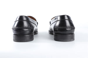 GUCCI BLACK MEN'S KAVEH GG LEATHER LOAFERS EU 41 UK 7 US 8