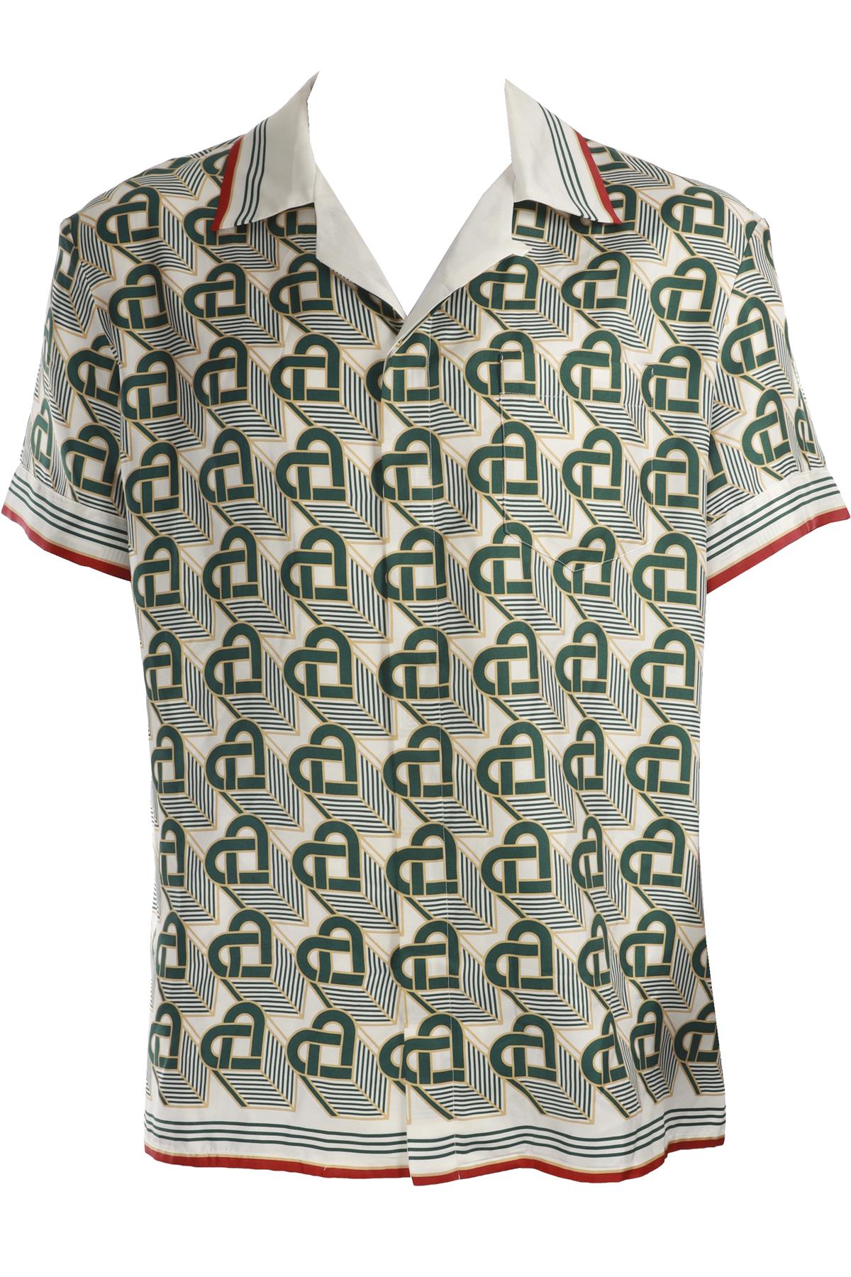 CASABLANCA MULTI MEN'S SILK SHIRT MEDIUM