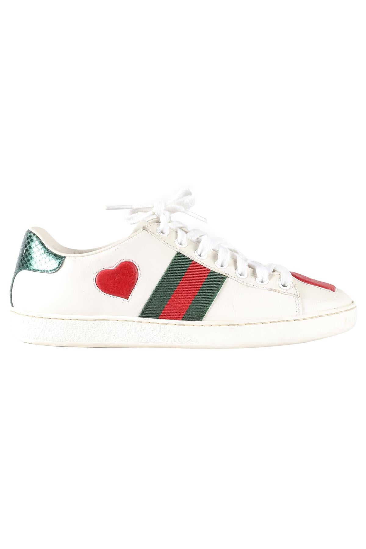 GUCCI WHITE ACE LEATHER SNEAKERS EU 36.5 UK 3.5 US 6.5