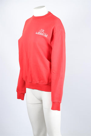SPORTY & RICH RED COTTON SWEATER SMALL