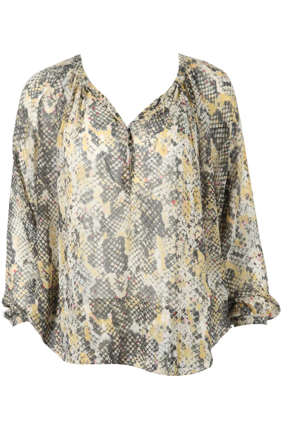 ISABEL MARANT PRINTED SILK TOP FR 36 UK 8
