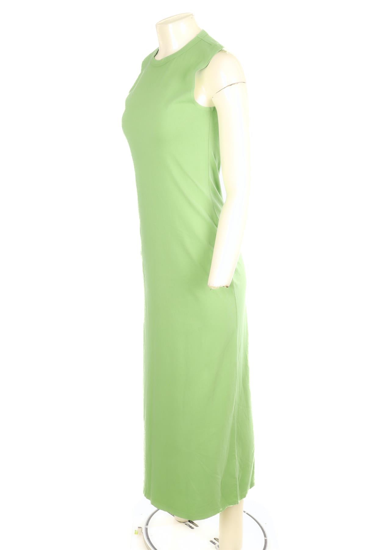 LESET GREEN COTTON MAXI DRESS XSMALL