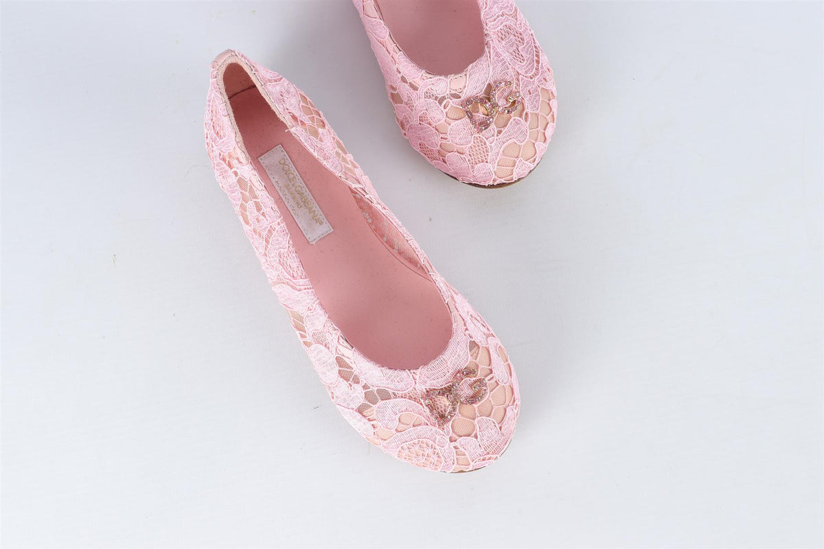 DOLCE & GABBANA PINK KIDS GIRLS PUMPS EU 30 UK 12 US 13
